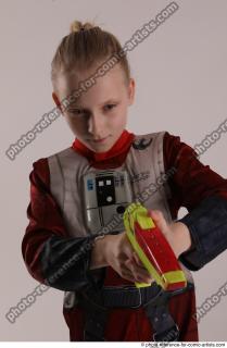 DENISA PILOT STANDING POSE WITH GUN 3